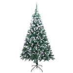 ZUN 7FT Spray White PVC Christmas Tree 1349 Branches 60976705