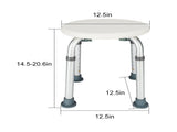 Medical Bathroom Safety Shower Tub Aluminium Alloy Bath Chair Bench with Adjustable Height White 86882990