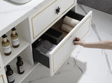 96" Wall Hung Bathroom Vanity Cabinet Fits Double Sinks, Cabinet Only W2287P265098