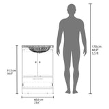 Sinclair Freestanding Bathroom Vanity with Sink, Two Doors and Bottom Drawer, White B128P314810