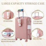 20"/24"/28" 3 pcs/set in ABS Spinner Wheel Luggage, Carry on Suitcase, with Cup Holder & USB Port & W2787P262955