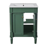 24'' Bathroom Vanity with Top Sink, 2-Tier Modern Bathroom Storage Cabinet, Single Sink Bathroom N710P190503F