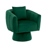 360&deg Swivel Accent Chair, Modern Velvet Fabric Living Room Armchair with Fluffy Cushions, Comfy 41230731