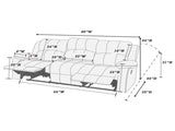 Comfortable Motion Sofa 1pc Couch Living Room Furniture Chocolate Padded Suede Plush Cushion Metal B011P205572