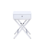 Coleen White & Chrome Finish Accent Table B2726P270992