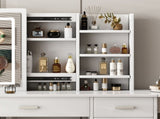 Fashion Vanity Desk Mirror and Lights for Makeup open shelves and Chair, Vanity Mirror 48162122