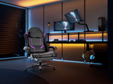 Ergonomic Gaming Chair, Video Game Chair with Pocket Spring Cushion and Footrest, Height Adjustable 61071422