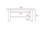 Essential Coffee Table, One Shelf, Four Legs -Black B20091908