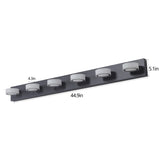 (Same as W1340110595/L2010) LED Modern Black 6-Light Vanity Lights Fixtures Over Mirror Bath Wall W1340P206812