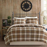 Full/Queen Classic Quilting Soft and Cozy Microfiber Solid Reverse Down Alternative Comforter Set B035100462
