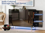 () 2-Drawer Flip-Up 1 Side Door with Bottom Lighting Shoe 22408430