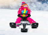Christmas Gift Snow Racer - 44"x20"x16" Size, 13lbs Lightweight, Parent-Kid Interactive Fun-Black 40049989