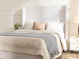 Hayden Upholstered Wingback Bed Size Queen / Tall 54" Headboard Upholstered Queen Bed / Without B083P245047