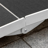 ZUN 10' Threshold Ramp,Portable Wheelchair Ramp,Carpeted Foldable Handicap Ramp, 06003975