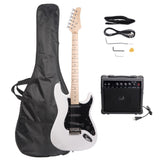 ST Stylish Electric Guitar with Black Pickguard White 27265449