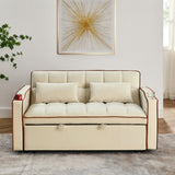 55.51 inch versatile foldable sofa bed in 3 lengths, modern sofa sofa sofa velvet pull-out bed, W2353P151789