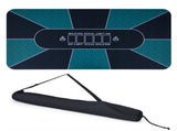 70"35" 10-Player XL Poker Table Mat, Non-Slip Rubber Base Spill-Proof Multi-Spandex Table Top with 18695433
