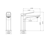 DAX Single Handle Bathroom Faucet Chrome Finish B2702P227029