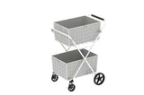 Self-pickup is not supported.Extra Jumbo Shopping Cart,2 Layers Grocery Cart on Wheels, Foldable 01859311