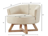 Swivel with cross-shaped wooden base,Lounge with solid wood legs, 360&degfreely Swivel W2186P166254