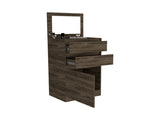 Dresser 43"H, Jewelry Box, Mirror, Single Door Cabinet, Two Drawers, Dark Walnut B097132971