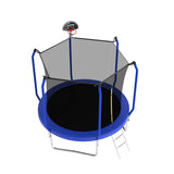8FT Trampoline with Basketball Hoop, ASTM Approved Reinforced Type Outdoor Trampoline with Enclosure K1163P147129