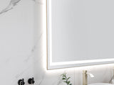 84 x 48 Inch LED Bathroom Mirror with Front and Backlight, Wall Mounted Vanity Mirror with Aluminum W2287P282006