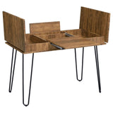Rustic Amber Writing Desk with 4 Hidden Storages B062P153670