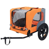Outdoor Heavy Duty Collapsible Pet Bike Trailer with 16-Inch All-Terrain Wheels & Universal Hitch W1364P268344