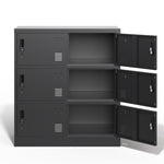 ZUN 6-Door Employee Storage Locker, Metal Lockers for Office, Gym, School, and Homewith Card Slot T2398P205946