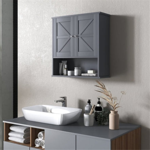 ZUN Bathroom Cabinet/Wall Cabinet-Gray （Prohibited by WalMart） 87354865