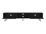 Waco TV Rack, Hairpin Stand with Spacious Storage and Cable Management Holes, Black B097P167461