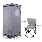 Portable Full Size Grey Infrared Sauna tentPersonal Home Spa, with Infrared Panels, Heating Foot W782124130