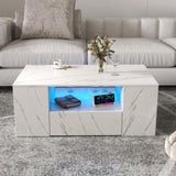Modern Coffee Tables for Living Room, LED Coffee Table, Storage Coffee Table, Small Coffee Table, W331P264715