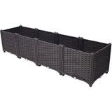 Deep Raised Garden Bed Plastic Planter Boxes for Vegetables Flowers Herbs and W465P187497