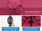 .5ft Patio Umbrella with Crank Handle Outdoor Market Umbrella with 6 Sturdy Umbrella Ribs 97156405