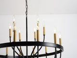 15-Light Chandelier Industrial Iron Candle Chandelier Modern Suspended Farmhouse Pendant Light W5008P479818