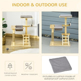 ZUN Wooden Cat House/Cat Trees /Cat Climbing Tower （Prohibited by WalMart） 76982123