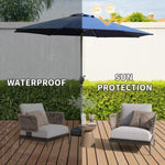 ZUN 10FT Patio Umbrella, Outdoor Table Umbrella with Push Button Tilt and Crank, UV Protection W1859P195941