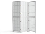 3.94ft White Painted 3-Panel Folding Screen Split-Section Design 72853291