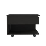 Black Wengue 1-Drawer 1-Shelf Lift Top Coffee Table B06280371