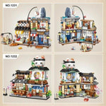 ZUN 4 PACK Brick Building Set for Kids, 2969 PCS Building Blocks Kit Japanese Street Building Toy Set 84974986