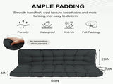 Outdoor Swing Cushions 55 Inch, Waterproof 4" Thick Porch Swing Cushion Replacement with Backrest 42262407