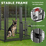 ZUN Large Dog Kennel Outdoor Pet Pens Dogs Run Enclosure Animal 8'L x 4'W x 5.6'H T3210P294080