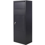 ZUN Large Package Delivery Parcel Mail Drop Box for Black, 10.5" x 15.5" x 41.30",with Lockable Storage W46567481