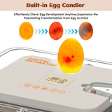 56 Egg Incubator with Automatic Turning & Humidity Control Digital Poultry Hatcher for Chicken, W2700P326297