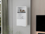 White Wall Cabinet with One Door B062P252131