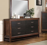 ZUN Six-Drawer Dresser, No Assembly Required, Two-Tone Finish B108P163823