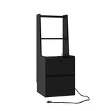 Nightstand with Charging Station, Smart Nightstand with Night Light, Modern Night Stand with W1321P151791