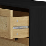 30.31"3-Drawers Storage Cabinet Rope Woven Drawer,for Bedroom,Living Room,Dining Room,Hallways,Black W757P151925